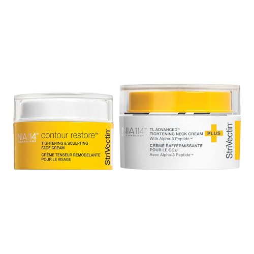 StriVectin Contour & Tighten Lifting Duo: TL Advanced Neck Cream PLUS & Face Sculpting Cream | Visibly Lift, Firm, and Restore Fullness to Face, Neck, & Décolleté (2x 1.7 oz)