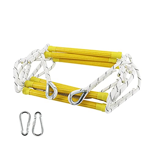 LUMSGN Échelle de Corde, échelle de Secours, échelle de Secours de 2 à 9 étages pour évacuation par fenêtre et Balcon / 20 m / 66 pi