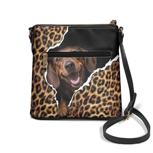 Image of Leather Purses for Women, Leather Hobo Bags for Women Travel Sling Purse Triple Zippered Pockets Shoulder Bag