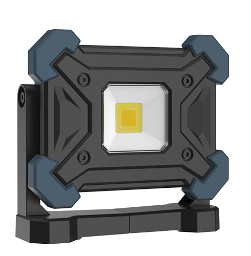 LED Arbeitsstrahler Baustrahler Akku 20W 2000 Lumen dimmbar IP65 USB-C