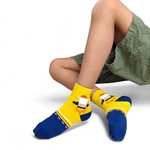Image of Kid's Socks for Boys and Girls - Made with Soft & Breathable Cotton with Antibacterial Wash, Pack Of 5, Suitable for all day long use