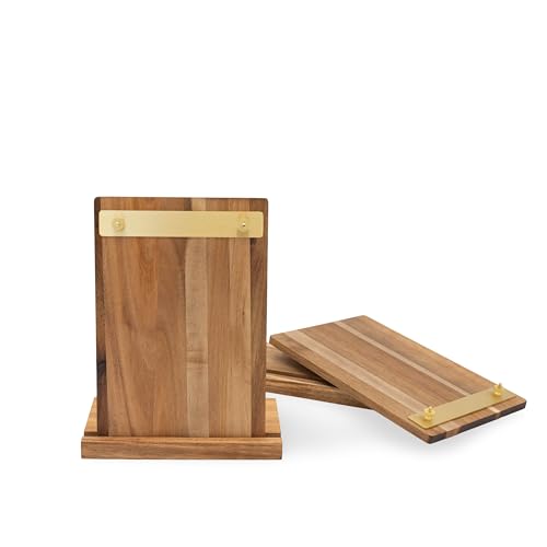 Natural Acacia Wood Sign Holder, Display stand for Wedding Decor,...