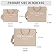 Chinllo Tote Bag for Women Laptop Quilted Chains Satchel Purse and Handbags with Shoulder Strap (E.Khaki-L)