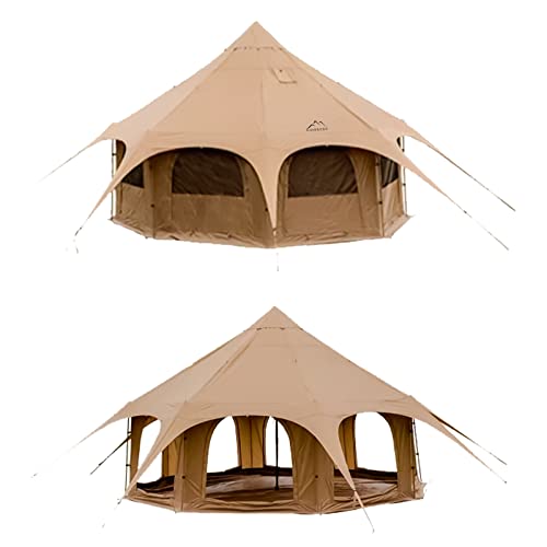 Kanggogo 5M Cotton Canvas Bell Tent - Yurts with Stove