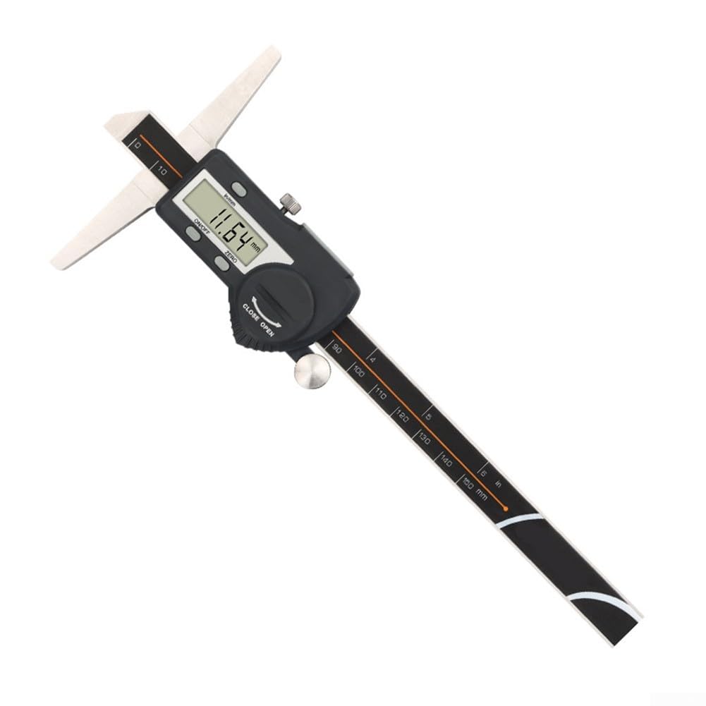 Digitaler Tiefenmessschieber 0-300mm Mit LCD-Display IP54 Wasserschutz 0,01MM Auflösung Und Datenausgang Für Präzise Industrie Und Handwerksmessungen(0-200mm)