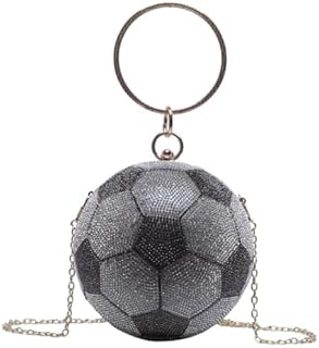 Femmes basket-ball en forme de croix corps sac à main strass boule ronde cristal sac de soirée pochette sac à main pour la fête de mariage