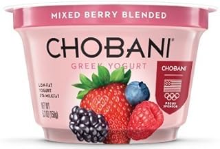 Chobani Greek Yogurt Low Fat Plain, 5.3 Ounce -- 12 per case.