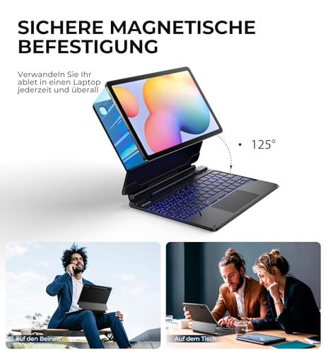 Dexnor Tastaturhülle für Samsung Galaxy Tab S6 Lite mit Ständer und Trackpad