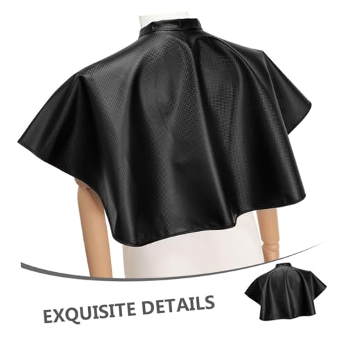 jojofuny Capa para teñir cabello 2 piezas negra impermeable para salón de peluquería miniatura 7