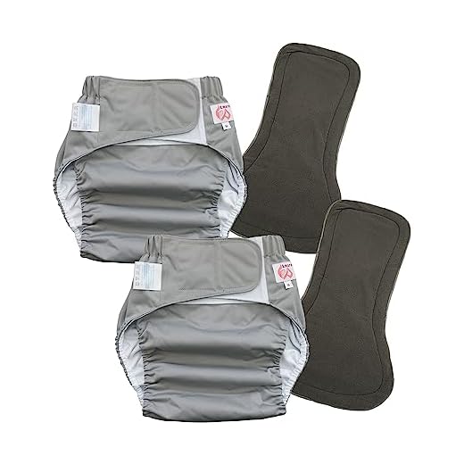 Pacote com 2 fraldas de pano para adultos com inserções de fraldas, capa de fralda lavável e reutilizável para adultos com proteção contra incontinência para idosos, fraldas para adultos para mulheres