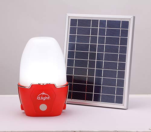 Image of d.Light S670 Solar Light with Panel, Rechargeable LED Emergency Light for Home, Portable Solar Lamp for Camping, Indoor Outdoor Table Lantern with Power Backup and Mobile Charging