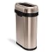 simplehuman 50 Liter / 13.2 Gallon Slim Open Top Trash Can, Commercial Grade, Heavy Gauge Rose Gold Stainless Steel