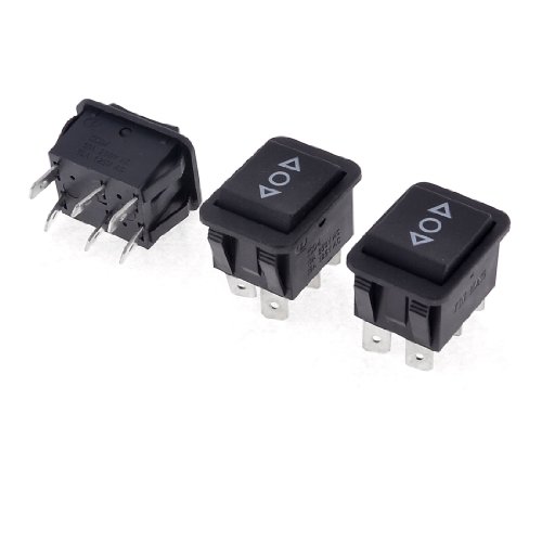 3 Pcs Universal Car 6 Pins ON and OFF Momentary Rocker Switch