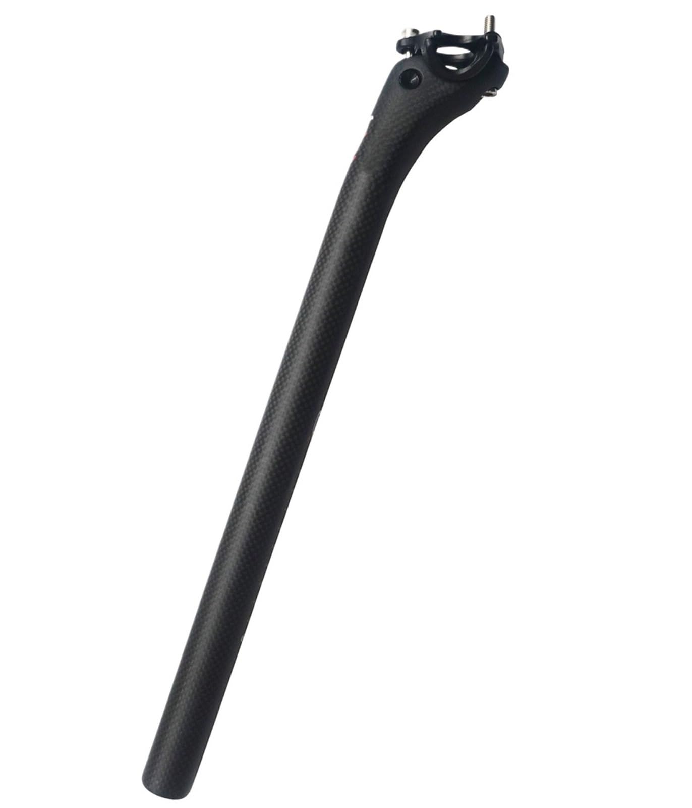 Selle de vélo Tige de Selle en Carbone 27.2//30.8/31.6mm Mat/Brillant Fibre 3k VTT/vélos de Route Tige de Selle Tube léger 350/400mm Tige de Selle VTT