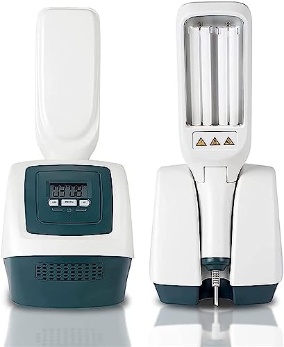 UVB Skin Care Light Therapy Device, 311 nm, luce per fototerapia a banda stretta con timer e display LCD per pelle, corpo e cuoio capelluto, due lampadine incluse