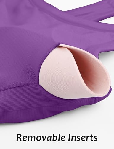 Image of MathCat Workout Tank Tops for Women with Built in Bra, Sleeveless Gym Tops Seamless Racerback Athletic Yoga Shirts