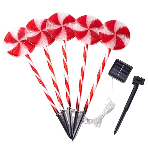 Canne à sucre solaire lumineuse Noël IP65 étanche balisage LED extérieur