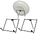 Black Metal Easels Wrought Iron Display Plate Stands - 4 Inch - Set of 3 Pieces