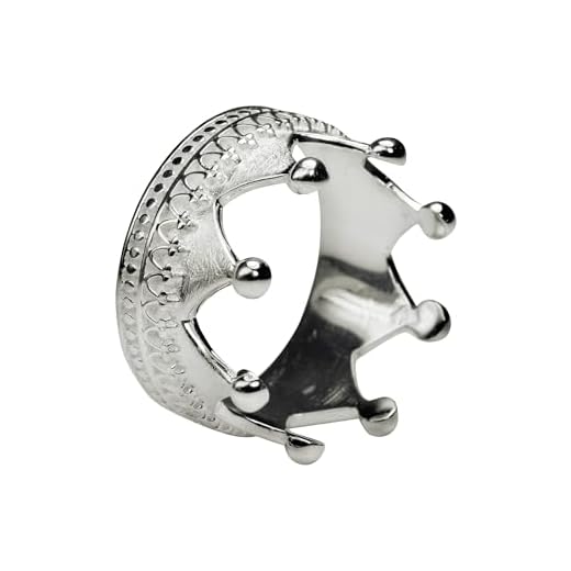 SILBERMOOS Anillo-corona con adornos soldados al Anillo de Plata esterlina 925 Anillo coronita, Tamaño del anillo:20
