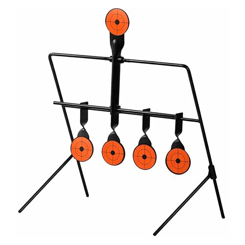 ARSUK Objetivo de Airsoft Reinicio automático para práctica de Tiro, Objetivos de Metal Auto resetting para Entrenamiento de Caza, Paintball, Arco, Honda de Metal 37x 26x20 cm