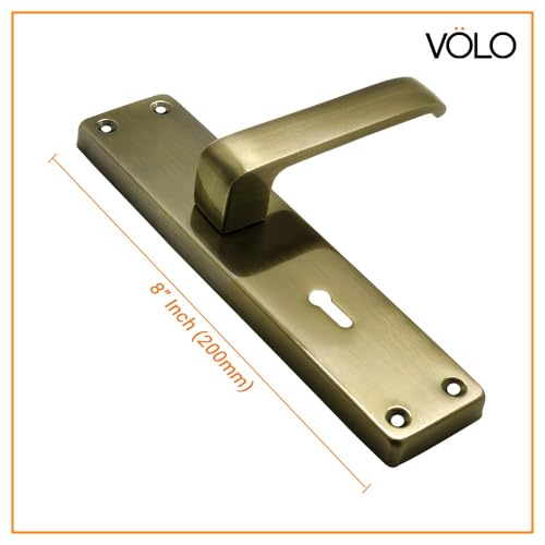 Image of VOLO Security Mortise Lock Handle Set, Door Lock, Complete with Lock,8 inch /200mm, Antique Finish, for Door Hardware.