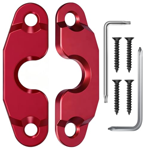 Upgraded Aluminum Alloy Sun Visor Repair Kit for Jeep Veharvim 2 Pack Heavy Duty Sun Visor Clip Compatible with Jeep Wrangler JK 2018/ Wrangler JL 2018-2023/ Gladiator 2020-2023 Red