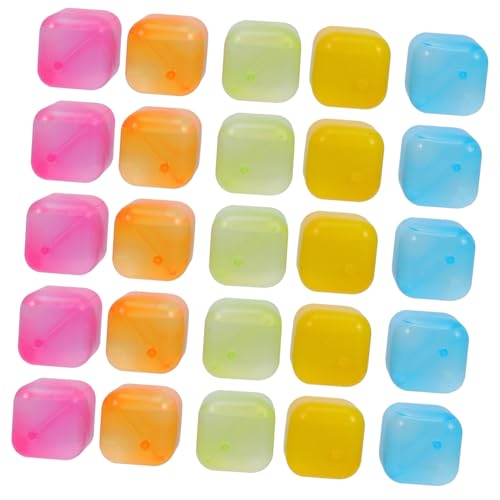 TEMPNAP 24個 再利用可能なプラスチック製アイスキューブ スクエア型 冷凍対応 飲料 カクテル ウイスキー用 素材 簡単取り出し 洗浄 夏のパー