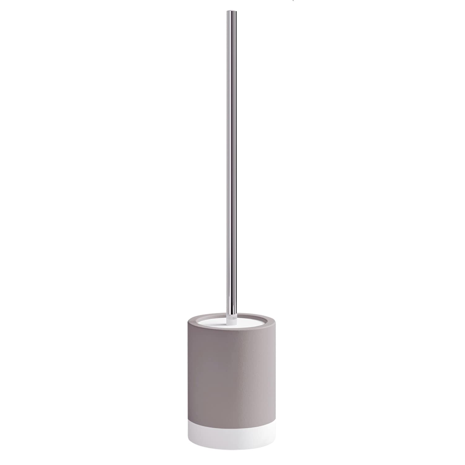 Gedy G-New-Mizar Wall Toilet Brush, Taupe Colour, Ceramic Toilet Brush, 2 Year Guarantee, Dimensions 47.5 x 9.7 x 9.7 cm & 0.678 kg, Design R&D, Unique