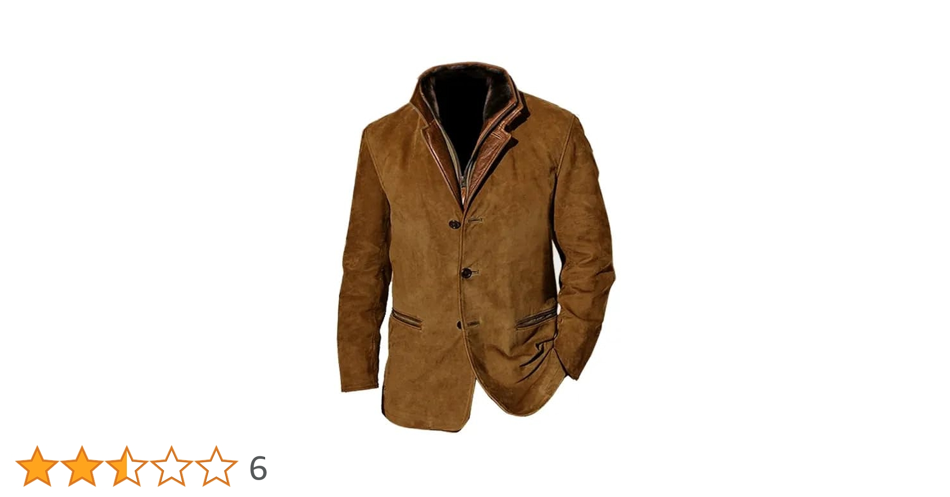 Men's Casual Trucker Jacket Vintage Buckskin Jacket Coat