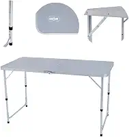 Mesa Dupla Mor Dobravel Compacta e Resistente Grande Para Camping e Festas
