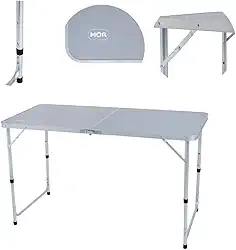 Mesa Dupla Mor Dobravel Compacta e Resistente Grande Para Camping e Festas