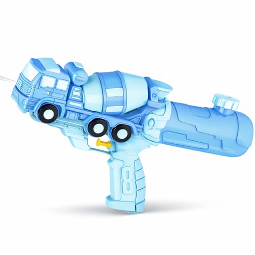 Image of Toyshine Cement Truck Handheld High Pressure Water Gun Holi Toy Summer Toy for Kids Girls Boys, 400 ML Tank Capacity - Blue