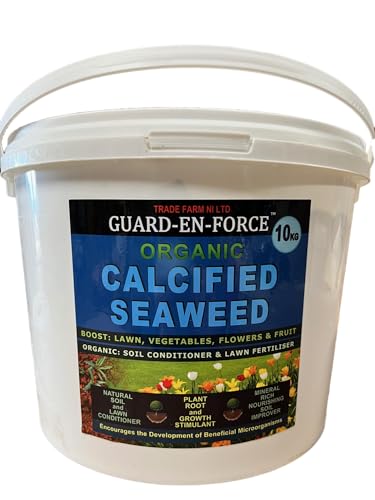 10KG Organic Calcified Seaweed Soil Conditioner and Growth Stimulant – Natural Acidity Balancer, Improves Soil Structure, Promotes Root Growth, Ideal for Lawns, Gardens, Vegetables, Fruit & Pots