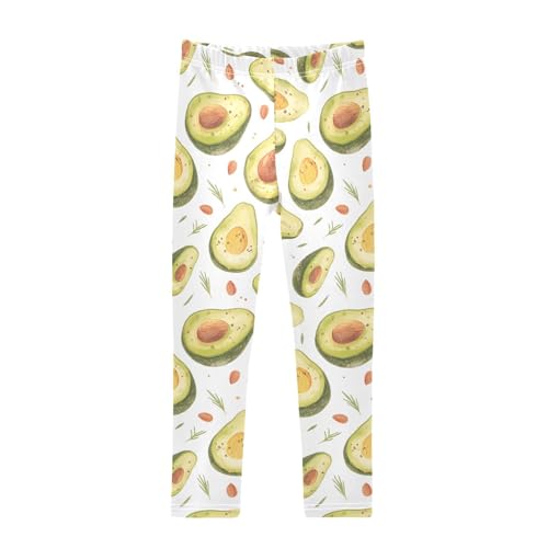 Funny Avocado Kids Baby Girls Basic Leggings Stretchy Full Length Dance Pants Sports