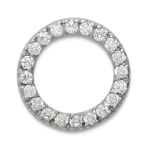Collier argent 925 pendentif rond zircone cubique bijou femme