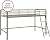 DHP Junior Loft Bed Frame With Ladder, Silver