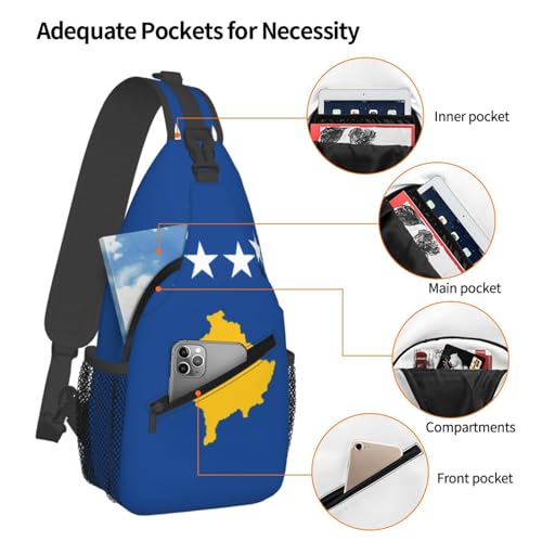 Mochila Unisex con Estampado de Bandera de Kosovo miniatura 4