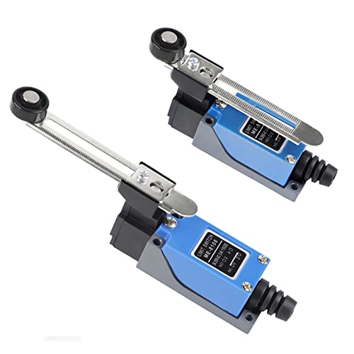 Finecorsa A Leva Regolabile IWILCS ME-8108 - 2 Pezzi, Impermeabile, 2 NC + 2 NO - Per Interruttori Comando Meccanica - 5