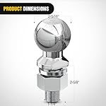 Nilight-2-516-Inch-Diameter-Chrome-Trailer-Hitch-Ball-15000-lbs-1-14-x-2-58-Inch-Shank-Universal-FitGray-2-Years-Warranty