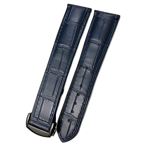 [ȓX] 18mm 20mm 22mm v IK 007 Seamster 300 De Ville AT150 19/21mm R}_[voh܂肽݃obN (Color : Dark Brown White, Size : 19MM)