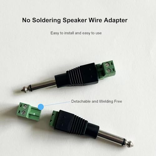 Conectores Jack 1/4 pulgadas para cable de audio 4 piezas miniatura 4