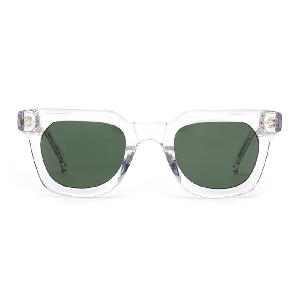 Occhiali da sole polarizzati da uomo Occhiali da sole con montatura quadrata in acetato di cristallo per occhiali da donna