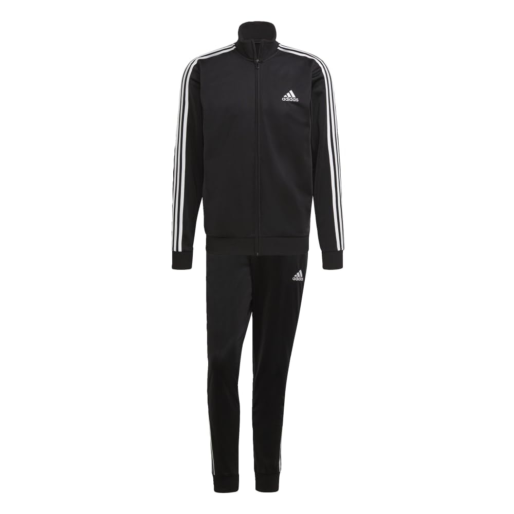 Mens Primegreen Essentials 3-Stripes Suit Athletic Outerwear Casual - Black