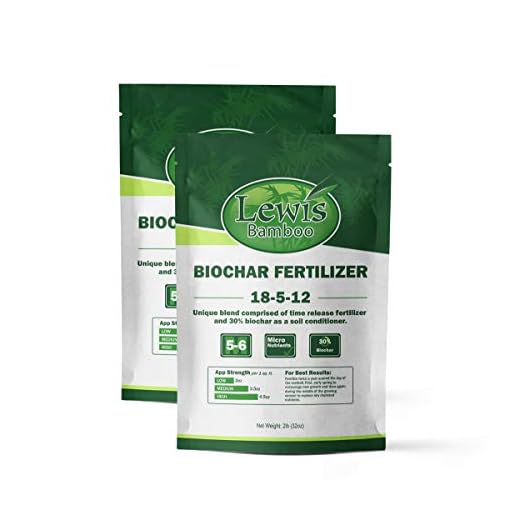 Lewis Bamboo - Biochar Fertilizer 18-5-12 (32oz Bag - 2 PACK) - Time Release Fertilizer with Biochar
