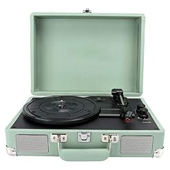 Tourne disques, BT 5.0 Audio Input Output Vinyl Player avec Haut parleurs Stéréo Avant, Portable Wood Vintage Record Player for 7 10 12 inch Vinyl Record Film Record 100‑240V(EU) - Les Beatles, Paul McCartney, John Lennon, RIngo Starr, George Harrison