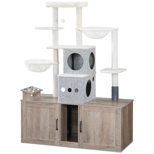 HOOBRO Dual Litter Box Cat Tree
