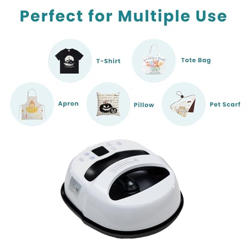Image of OLIXIS Heat Press Machine for T Shirts, Portable Easy Press Heat Transfer Machine with LCD Display, 32-450F Temp Control, Ideal for T-Shirts, Tote Bags, Baby Clothes, Decor & More