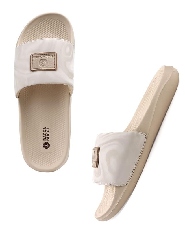 Image of Bacca Bucci Hologlide Men's Comfort Slides | Cushioned EVA Footbed | Anti-Slip Sole | Lightweight Everyday Sliders