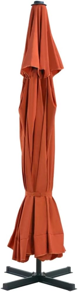 vidaXL Garden Parasol with Crank Outdoor Patio Sunshade Sun Shelter Aluminum