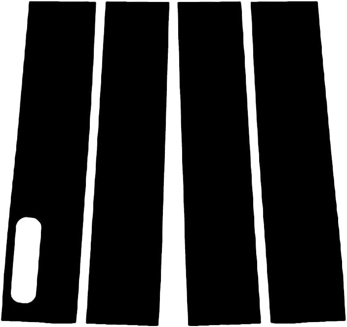 Rvinyl Pillar Post Pre Cut Window Trim Kits in Gloss Black Compatible with Ford F-350 2017-2023 Super Cab/SuperCrew - Adhesive Backs